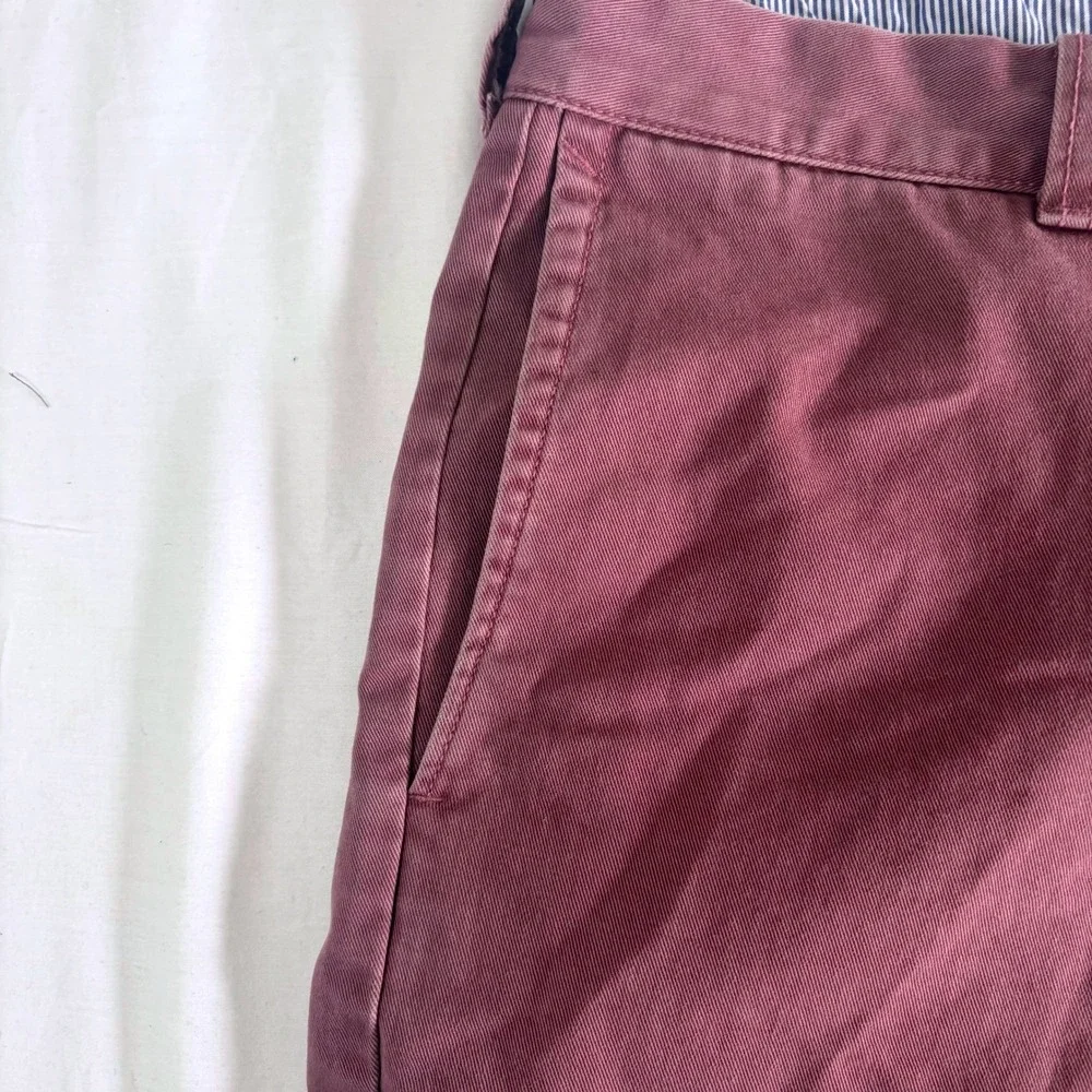Vintage J.Crew Men's 36 Burgundy Plum Cotton Chino‎ Shorts Dadcore Golf Summer